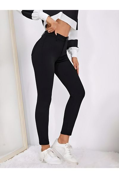 Trn JNS Pantaloni de damă Alena Black Comfort Lycra Skinny Jean Denim skinny