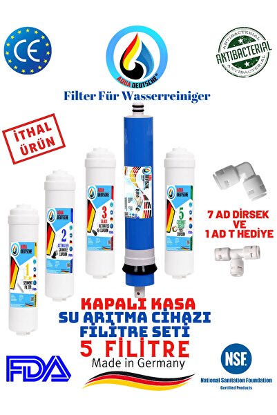 LG Chem Aqua Deutsche Kapalı Kasa Su Arıtma Cihazı 5 Li Inlıne Filitreseti Coconut Tatlandırıcılı Ithal Ürün