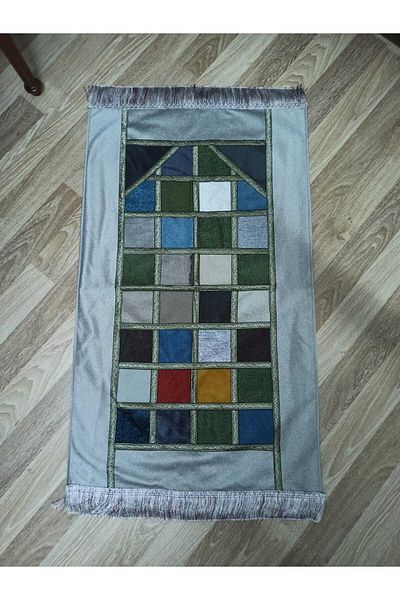 İpekçe Home Kırkyama - Patchwork Lined Velvet Dowry and Gift Prayer Rug| Prayer