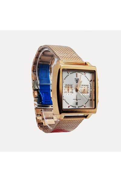 Tiger Original Steel Function Cornered Men's Wristwatch (TURKEY OFFICIAL DISTRIBUTOR GUARANTEED)