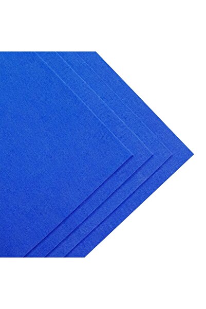 garaccu Saks Mavi Kalın Keçe Kumaş 3 Mm Kalınlığında (50 X 100 Cm) Kalın Rulo...