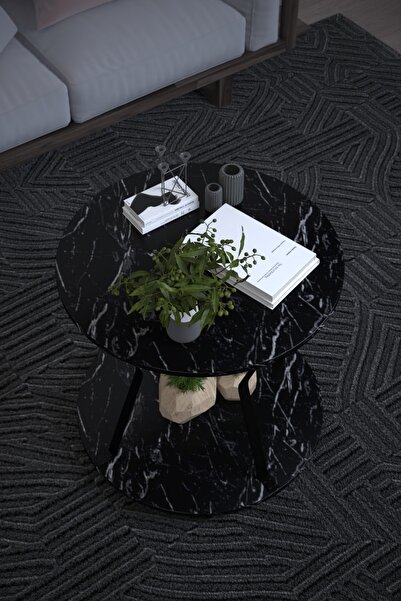 moka park avm Dekoratif Şık Tasarım Orta Sehpa Siyah