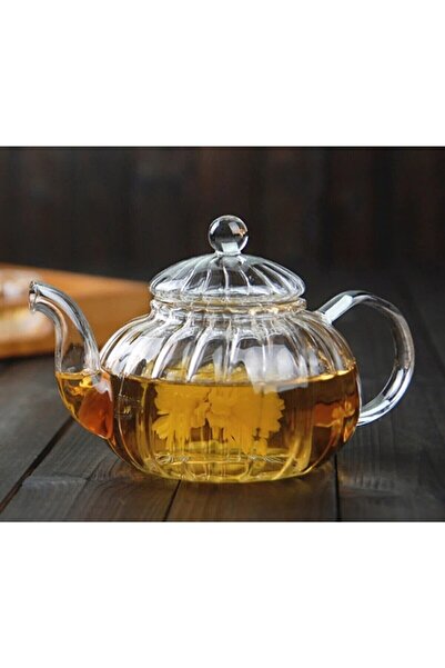 Asey Home Tekbir Borosilikat Süzgeçli Cam Demlik 400ml