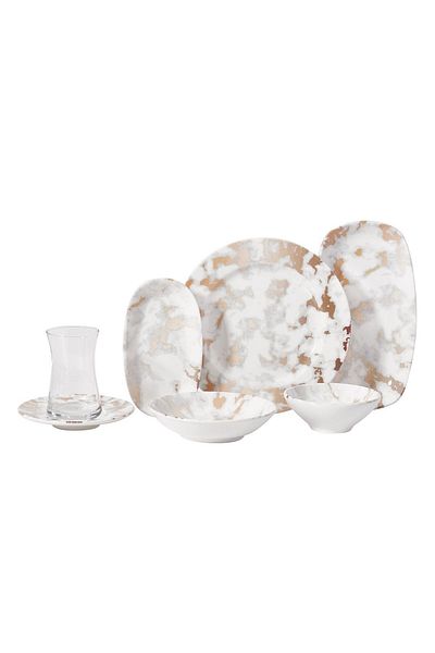 KORKMAZ Doğa Collection 6-Person 26 Piece Breakfast Set A8745