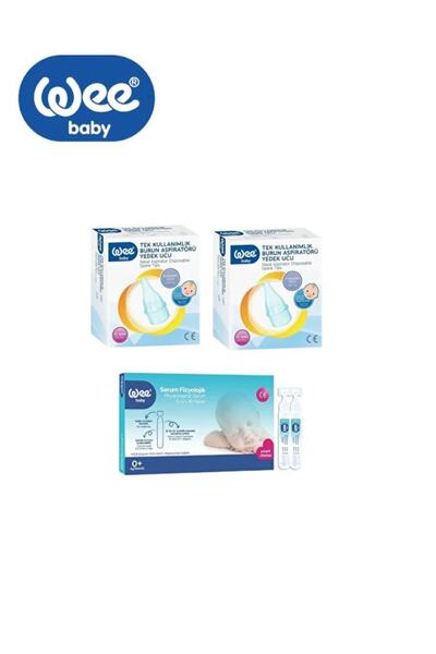 Wee 163 Burun Aspiratörü Yedek Ucu 10'lu 2 Adet + 639 Serum Fizyolojik 5 Ml X...