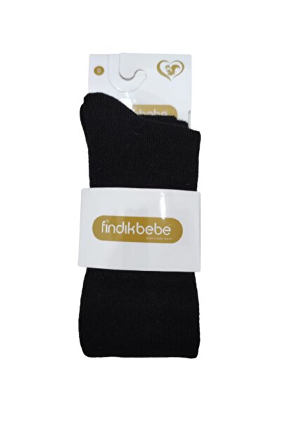 fındık bebe جوارب طويلة للأطفال حديثي الولادة باللون الأسود