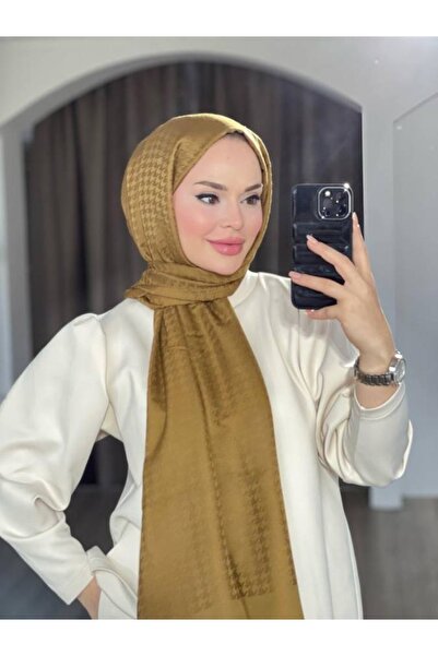 VALORSCARF Houndstooth Rust Green Cashmere Shawl