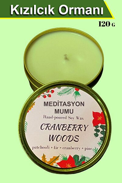 FANTASTİK SANAT ATÖLYESİ Dekoratif Hediyelik Kızılcık Ormanı Meditasyon Mumu ...