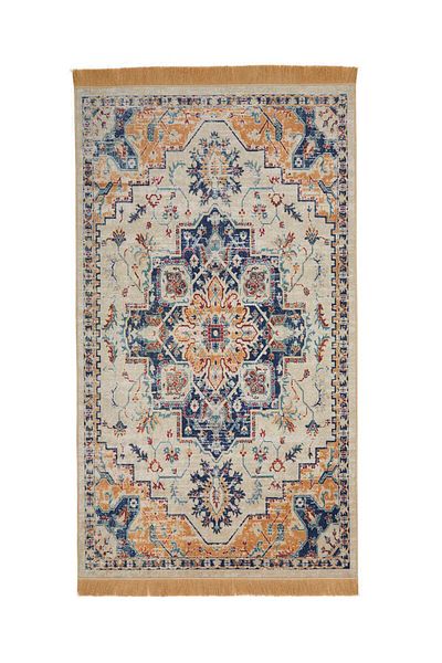 Bursa İpek Beige Velvet Rug Prayer Rug