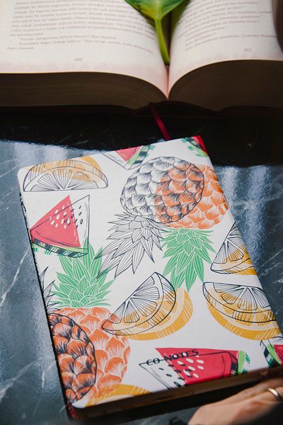 CoNotes Hard Cover Thread Stitching Checked Notebook - A5 (15x21cm)