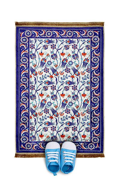 Bursa İpek Saks Velvet Children's Prayer Rug