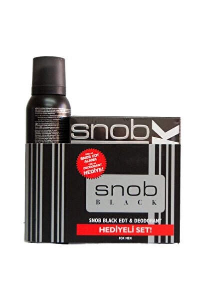 Snob Black Edt 100 ml Erkek Parfüm Seti + 150ml Snop Deodorant