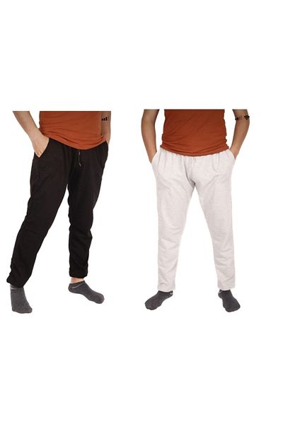 FATELLA Men's 2 Piece Straight Leg Straight Leg Two Thread Combed Cotton Fabric Comfortable Cut Tracksuit Bottom