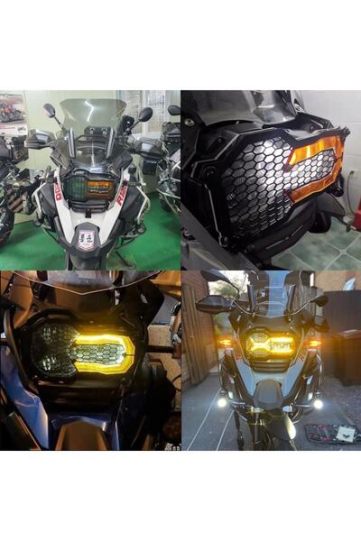 Knmaster Bmw R 1200 Gs Ön Far Koruma Kapağı Izgara Tipi Kırmızı Uyumlu
