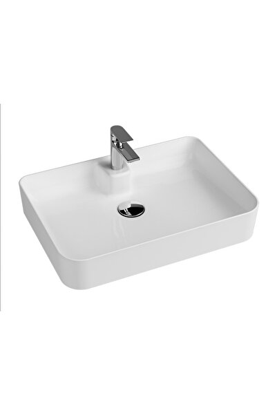 quarter bath Rapid Line 60x42 Beyaz Tezgah Üstü Lavabo