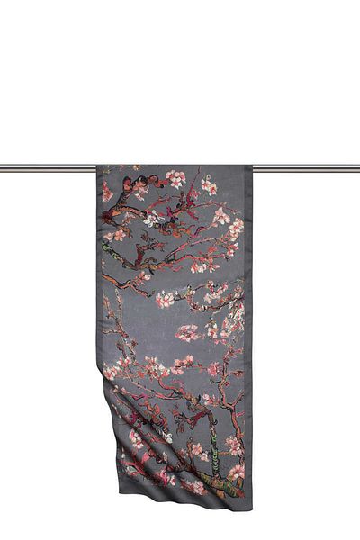 Bursa İpek Smoked Almond Flower Silky Scarf