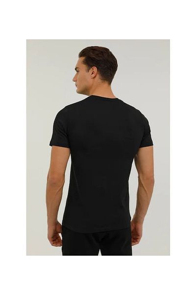 lumberjack Μπλουζάκι Basic C λαιμόκοψη Μαύρο 101349563 M-ct102