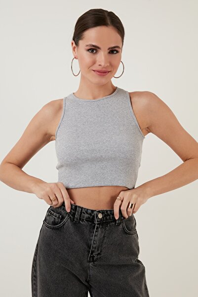 Lela Πλεκτό εσώρουχο 100% βαμβακερό με ραβδώσεις Super Crop 5864215