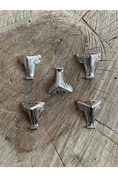 Ars Nikel Renk Kutu Ayagı Dekoratif Mini Kutu Ayak Kelebek Ayak 100adet