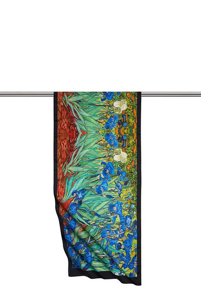 Bursa İpek Green Irises Silky Scarf