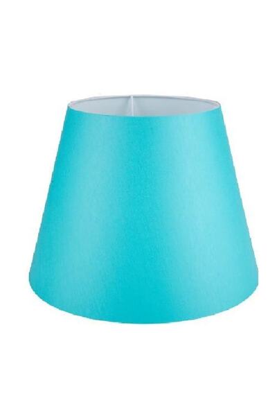 Art&Gift Tripod Ve Tek Ayaklı Abajur Için Başlık Mavi Dokuma Kumaş