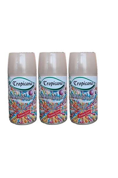Tropicana Air Freshener Oda Kokusu Bubble Gum Otomatik Makina Yedek Parfüm Spreyi 260 Ml X 3 Adet