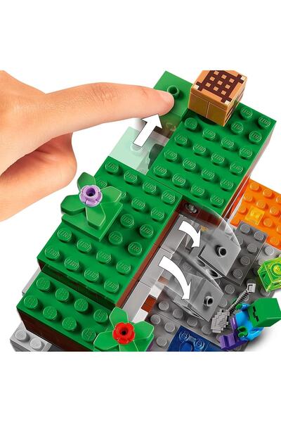 LEGO Minecraft Terk Edilmiş Maden 21166 Minecraft Aksiyon Figürleri Ve Oyuncak Örümcek Içeren Zombi