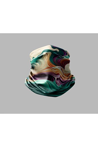 Buffalo لون كامل تصميم راكب الدراجة النارية برتقالي قناع في الهواء الطلق طوق ...