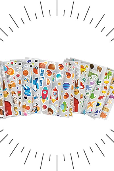Bonkido 300'den Fazla Tekrar Kullanılabilir Stickerlar Stıcker Set 300+