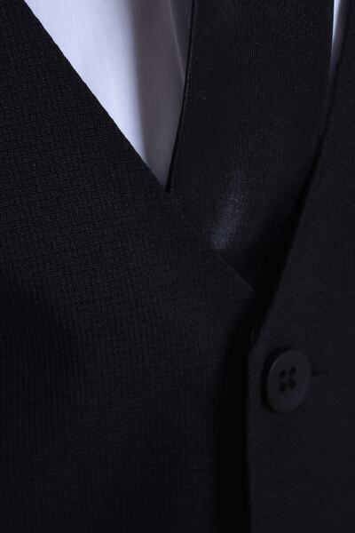 ceocuk Black Color Vest Kids Suit