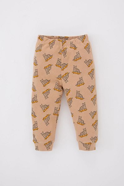 DeFacto Baby Boy Crew Neck Pattern Long Sleeve Ribbed Camisole Pajamas Set Z4274a223sp