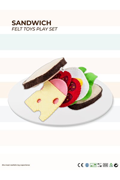 MOTHER AND TOYS Keçe Oyuncak - Sandviç Oyun Seti - Felt Toys - %100 El Yapımı