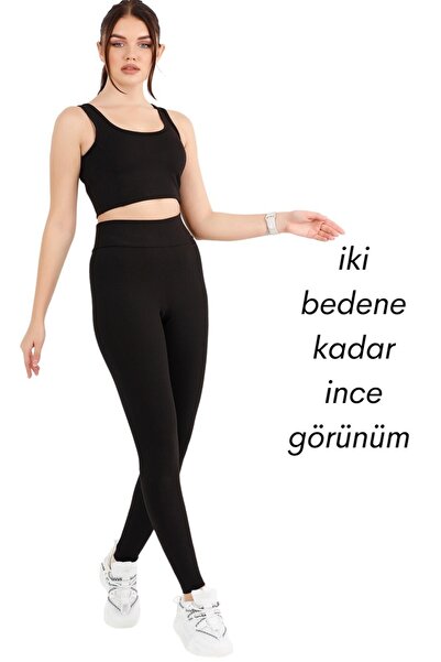 missmaral Γυναικείο Μαύρο Κορδόνι Καταδυτικό Καλσόν Συλλεκτικό Ψηλόμεσο