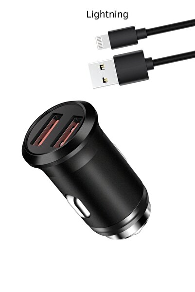 Favors Araç Içi Telefon Şarj Başlığı Çift Girişli Oto Çakmaklık Hızlı Şarjı C...