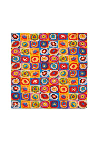 Bursa İpek Ahengi Patterned Yellow Silk Handkerchief