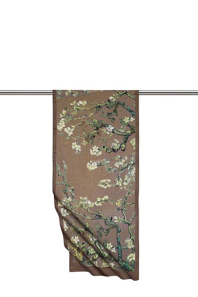 Bursa İpek Mink Almond Flower Silky Scarf