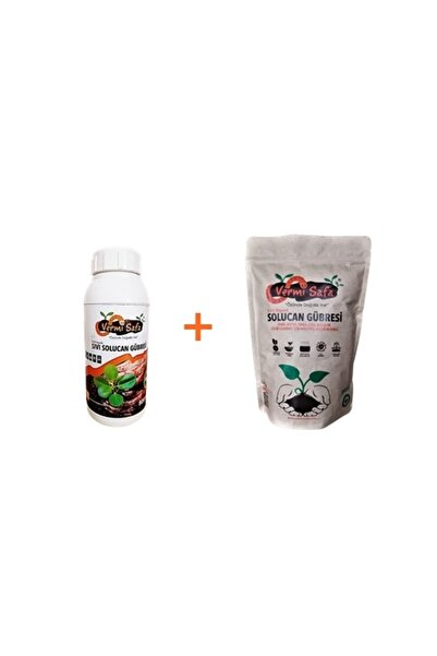 Vermisafa Doğal Organik Solucan Gübresi 1 Kg Katı + 500 Ml Sıvı