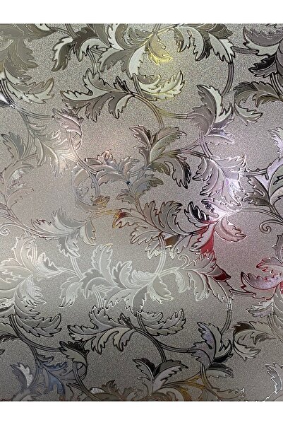 ANTİSAL 137 Cm - 50 Cm Statik Cam Folyo Filmi Çınar Yaprağı Desenli Duşakabin...