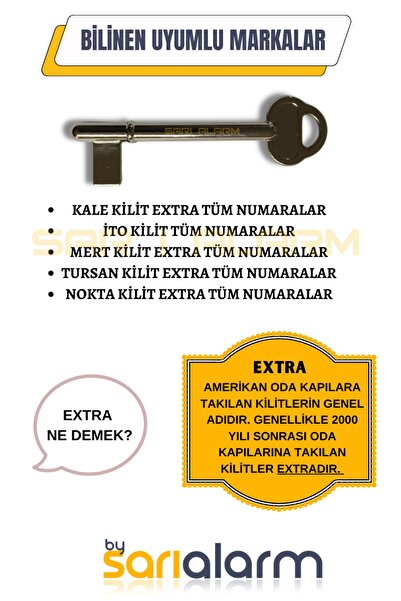 sarıalarm Oda Kapıları Için Süper Maymuncuk Anahtar