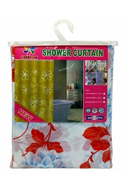 abnturk Ekonomik Pvc Duş Perdesi 12 Halka Dahil 180x180cm Tek Kanat Su Geçirm...