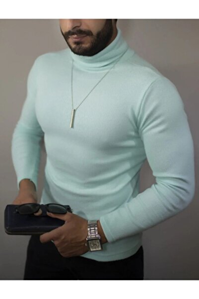 NOBLE STORE Men's Lycra Turtleneck Sweater Body