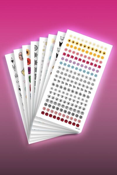 Artikel 8'li Tırnak Dövmesi Seti, Tırnak Sticker Seti, Nail Art, Tattoo