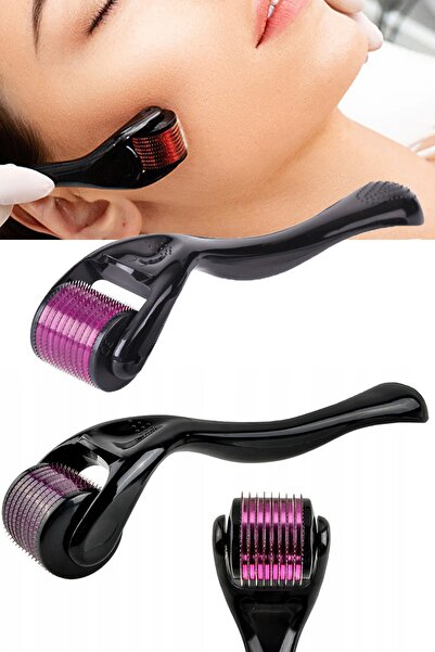 TechnoStation إبرة تدليك الوجه الصغيرة ديرمارولر 1 مم لإزالة اللحية بدون مصل ...