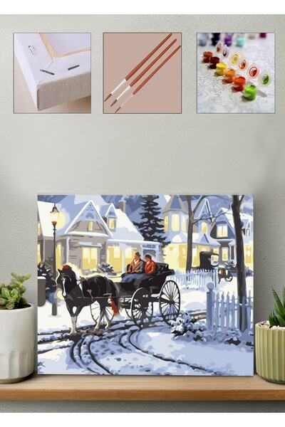 Carmen Sayılarla Boyama Seti - Karlı Yollar