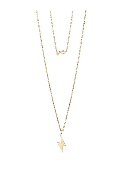 Quyumcu 14 Ayar Altın Şimşek Kolye