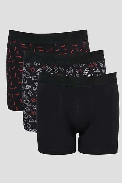 WRANGLER Jackhammer Regular Fit Patterned Logo Boxer Pack of 3
