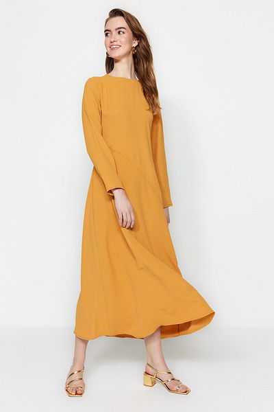 Trendyol Modest Kleid - Gelb - Shift