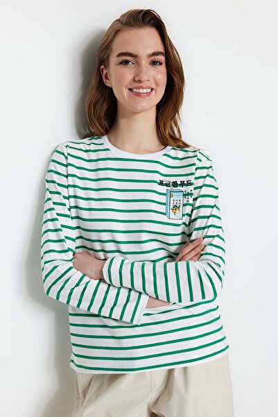 Trendyol Modest T-Shirt - Green - Regular