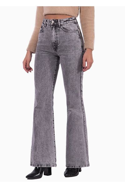 Ramrod Smoked Flare Leg Jean Extra Lycra ψηλόμεσο μακρύ πόδι