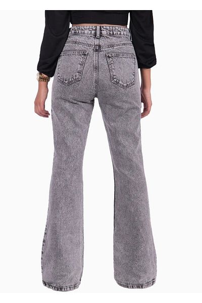 Ramrod Smoked Flare Leg Jean Extra Lycra ψηλόμεσο μακρύ πόδι